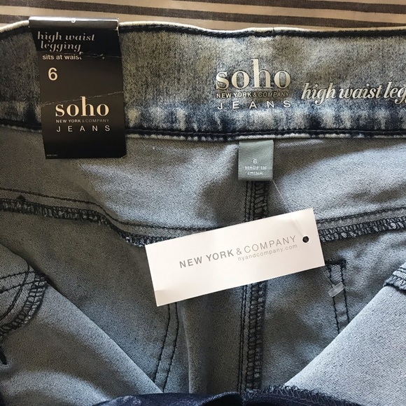 New York & Co Acid Wash High Waisted Jegging NWOT - Picture 6 of 6